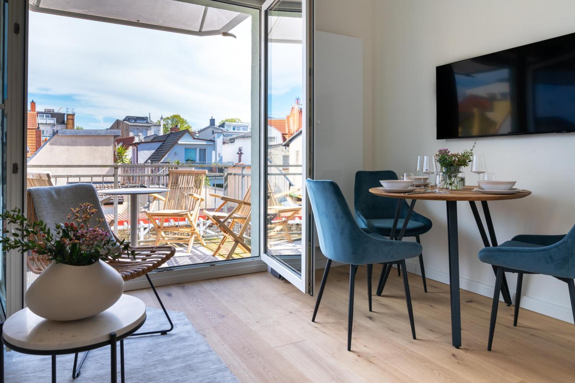 Kapitaenshaus Friedrich Franz - Premium Apartments 200 Meter Vom Strand Und Alten Strom Rostock Phòng bức ảnh
